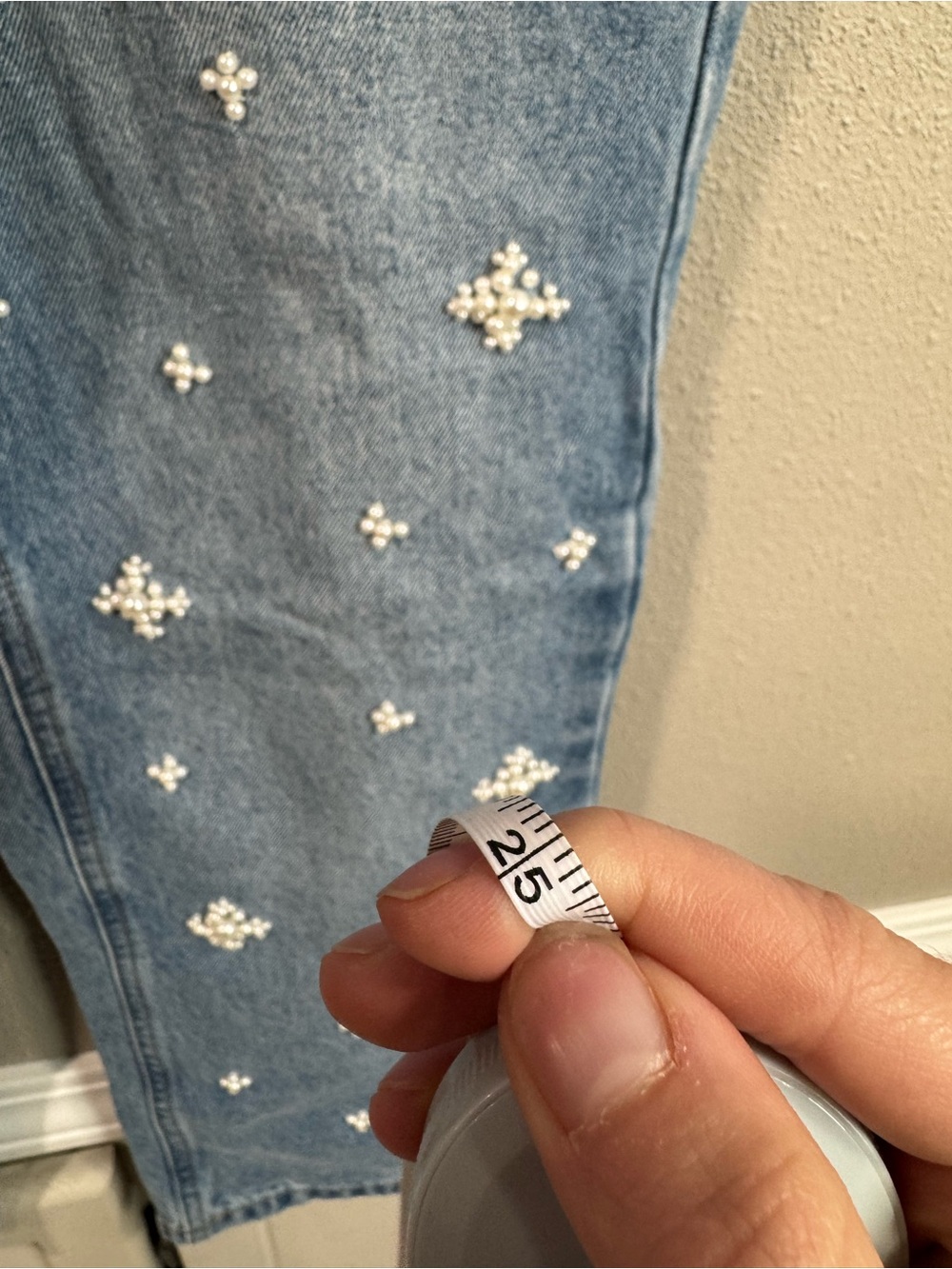 NWT Ban Jars Cropped Embroidered Light Blue Jeans - Picture 7 of 9